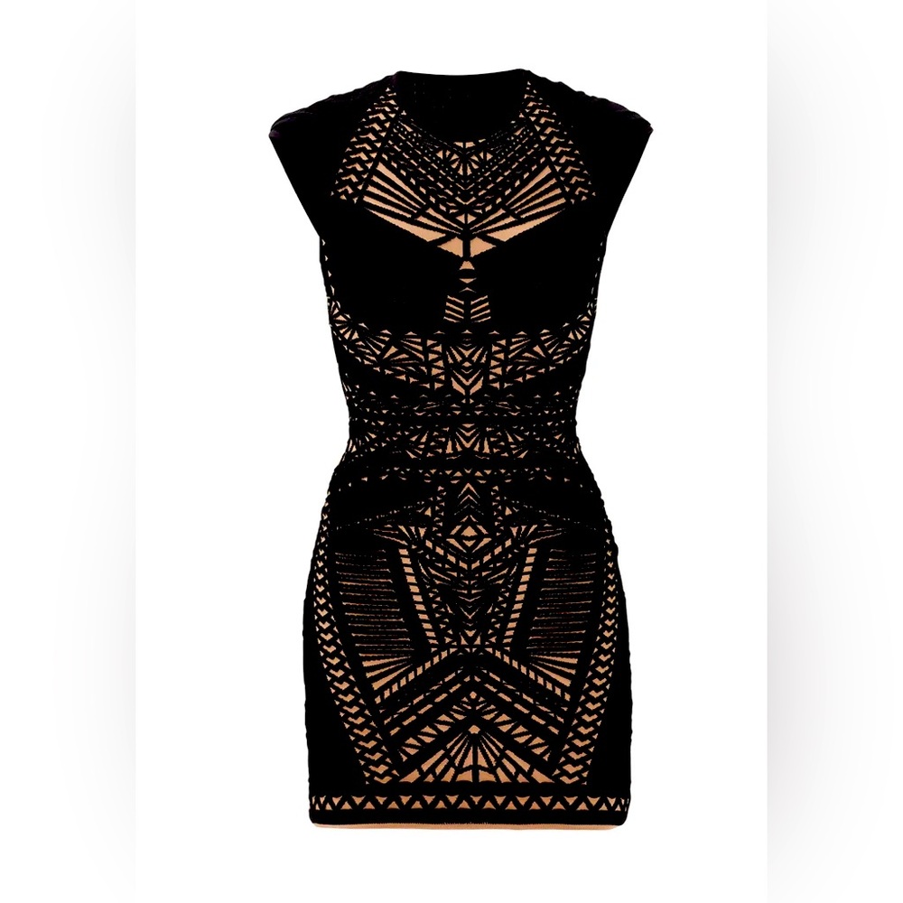 RVN Black and Tan Mini Dress